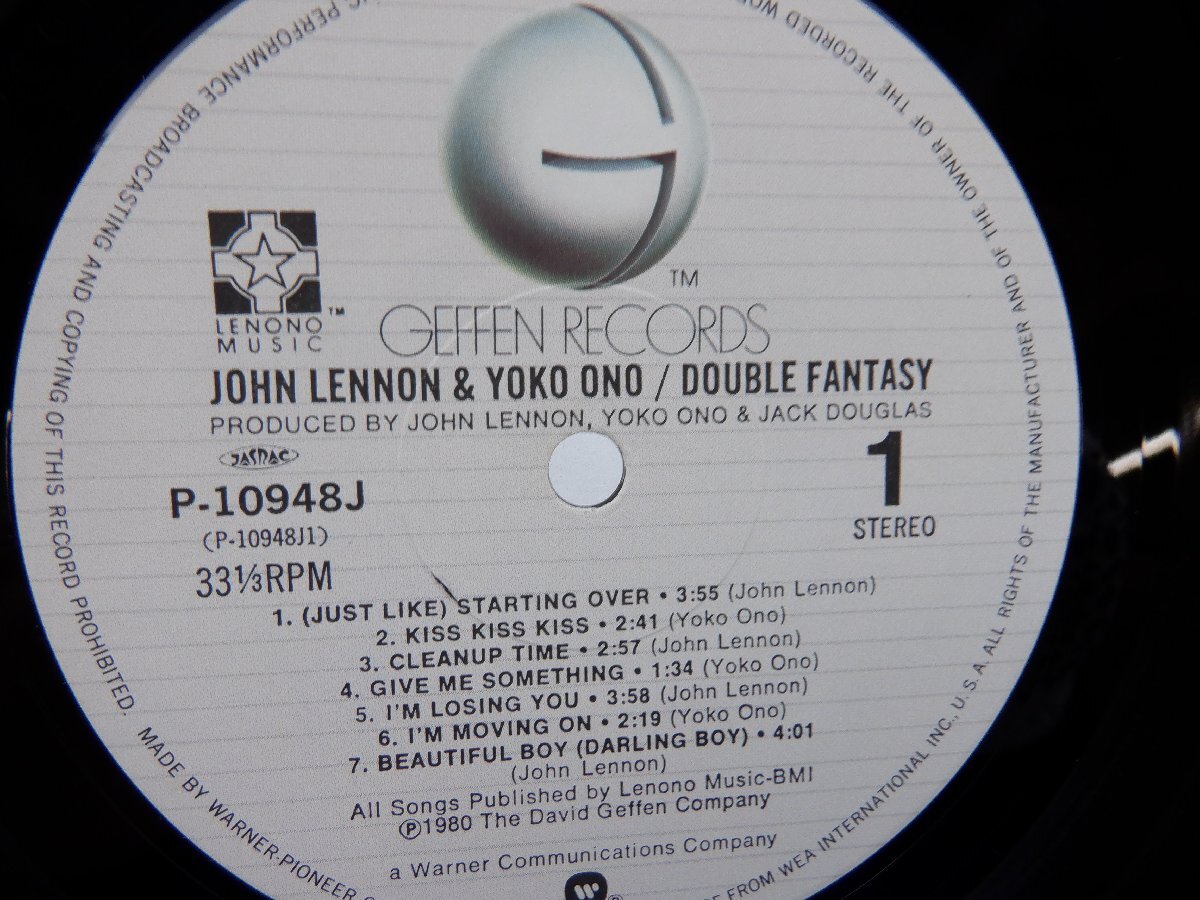 John Lennon ＆ Yoko Ono(ジョン・レノン＆オノ・ヨーコ)「Double Fantasy(ダブル・ファンタジー)」Geffen Records(P-10948J)/ロック_画像2