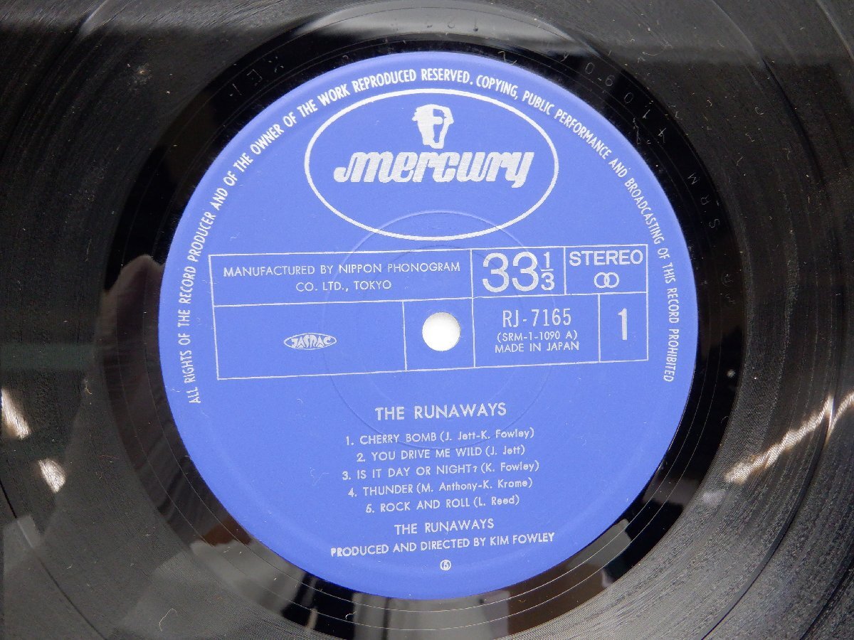 The Runaways(ザ・ランナウェイズ)「The Runaways」LP（12インチ）/Mercury(RJ-7165)/洋楽ロック_画像2