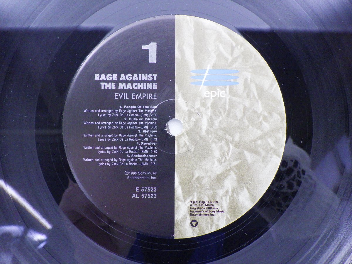 Rage Against The Machine「Evil Empire」LP（12インチ）/Epic(E 57523)/Hip Hop_画像3