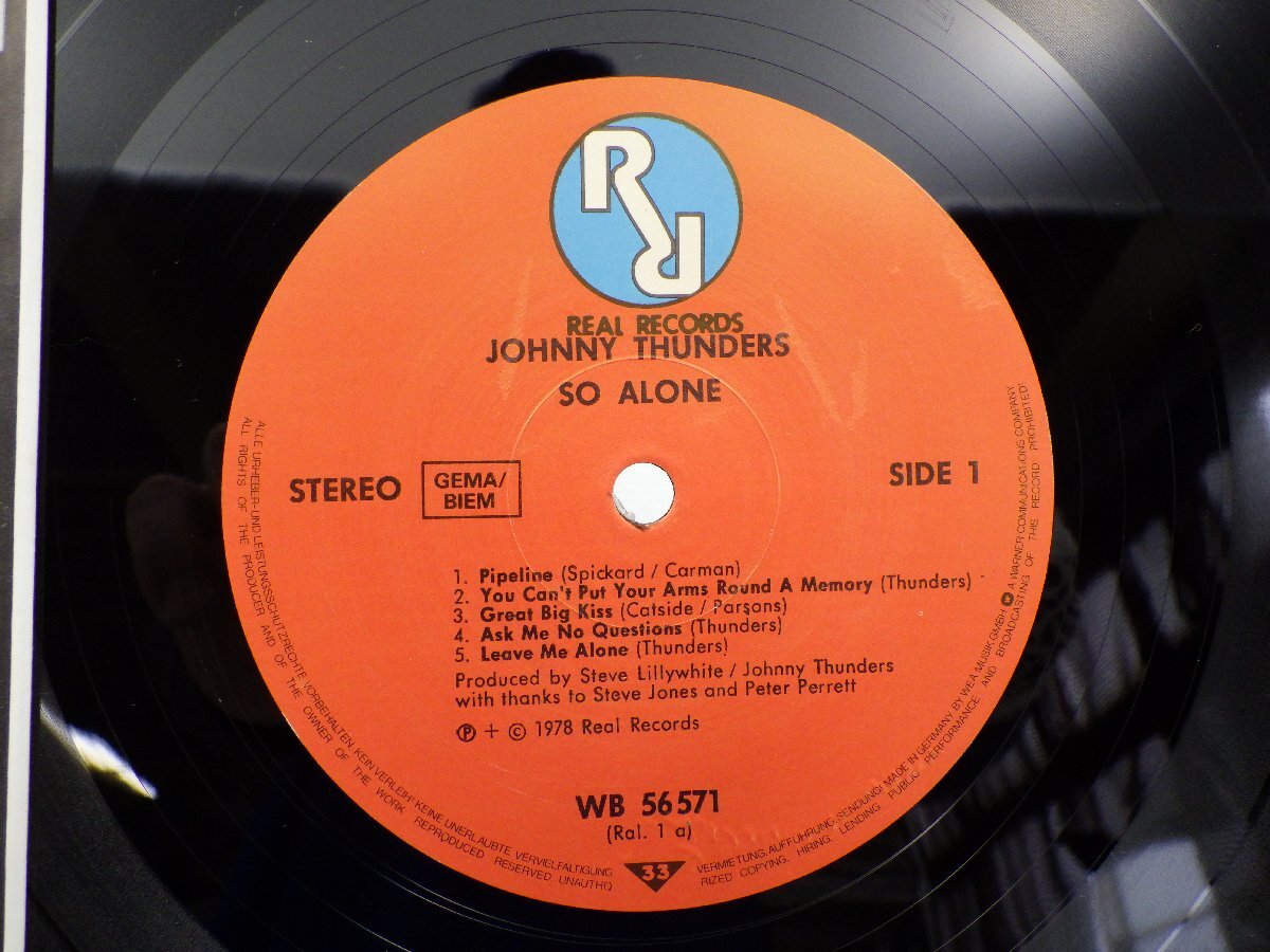 Johnny Thunders(ジョニー・サンダース)「So Alone」LP（12インチ）/Warner Bros. Records(WB 56 571)/ロック_画像2