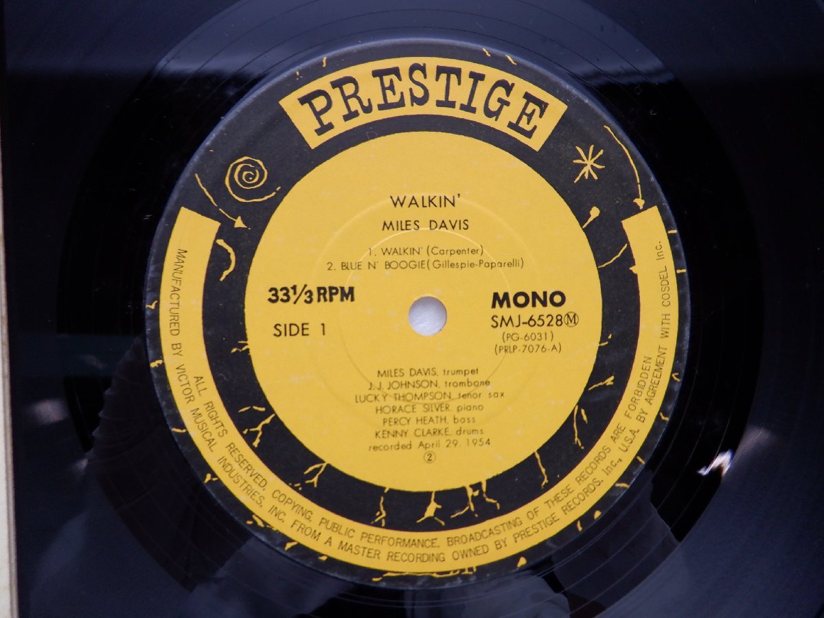 Miles Davis All Stars「Walkin'」LP（12インチ）/Prestige(PRLP 7076)/ジャズの画像2