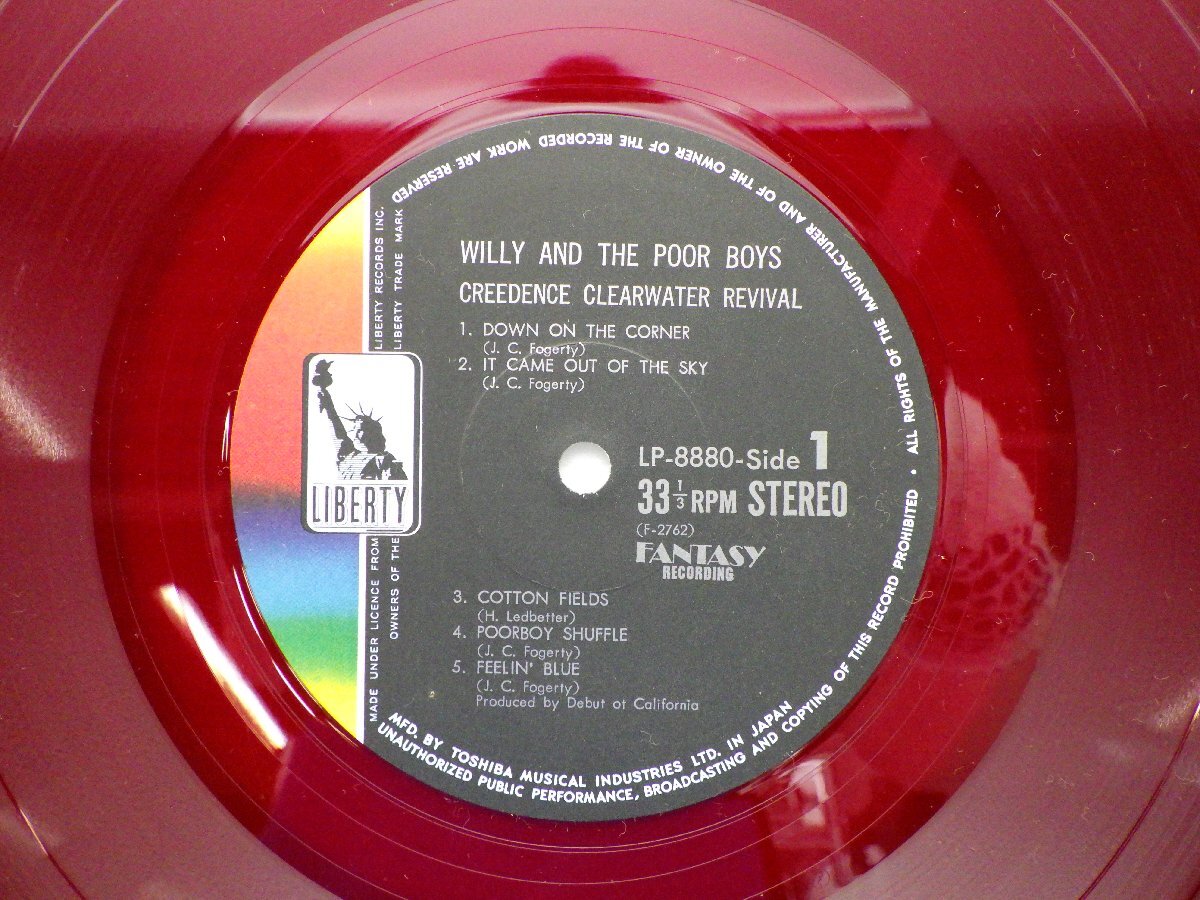 Creedence Clearwater Revival(クリーデンス・クリアウォーター・リバイバル)「Willy And The Poor Boys」LP/Liberty(LP-8880)/Rock_画像2