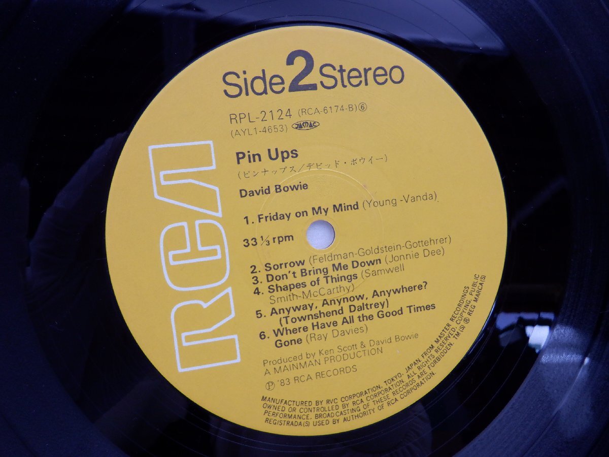 David Bowie(デビッド・ボウイ)「Pinups(ピンナップス)」LP（12インチ）/RCA(RPL-2124)/Rock_画像2