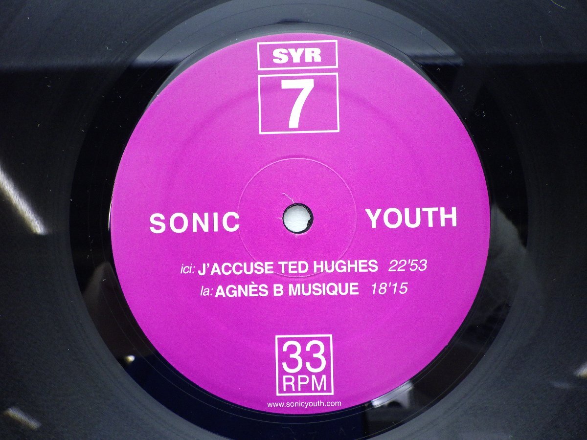 Sonic Youth(ソニック・ユース)「J'accuse Ted Hughes / Agnes B Musique」LP（12インチ）/Sonic Youth Records(SYR 7)/Rock_画像2