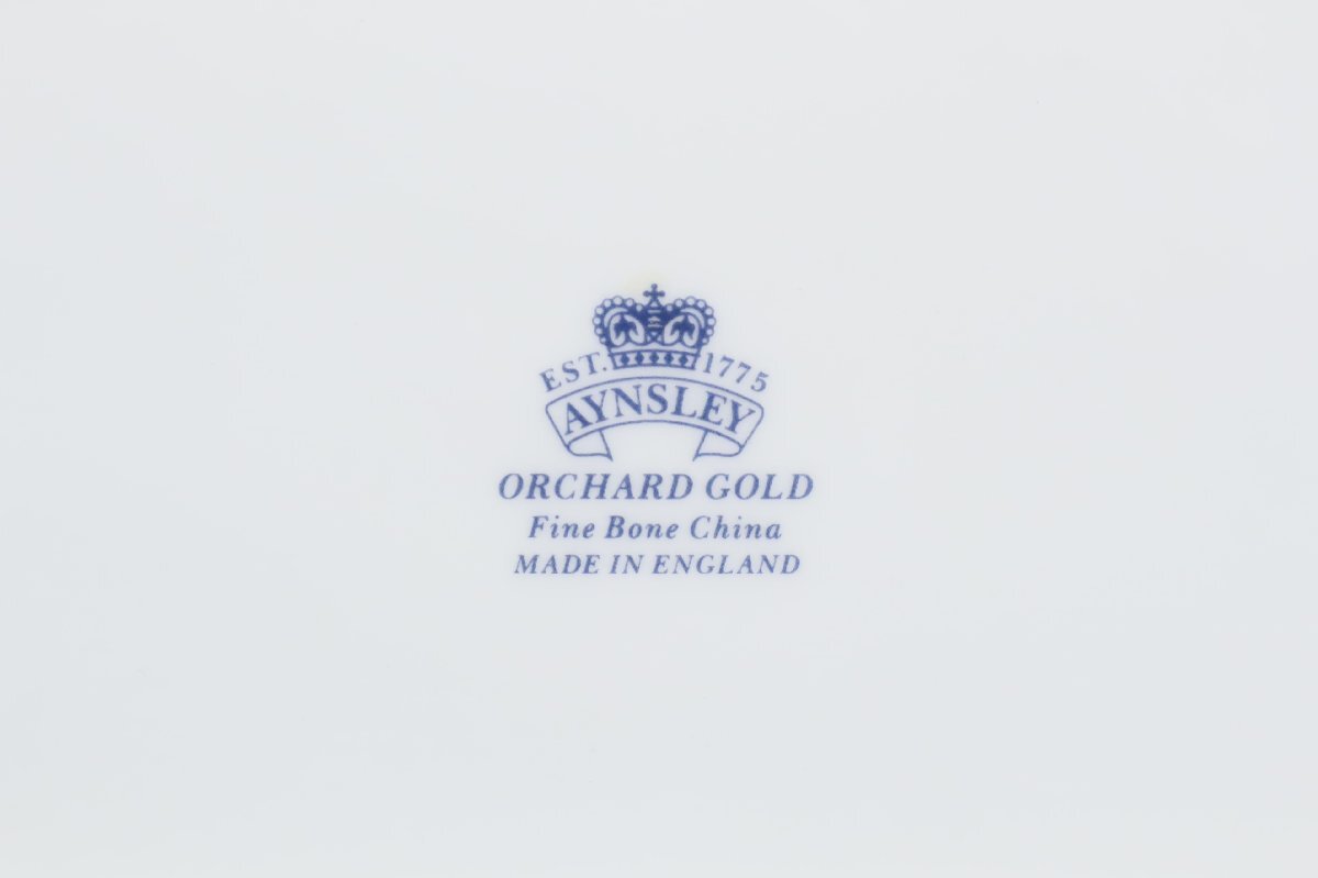 エインズレイ オーチャードゴールド 長皿 / AYNSLEY ORCHARD GOLD プレート 金彩_画像8