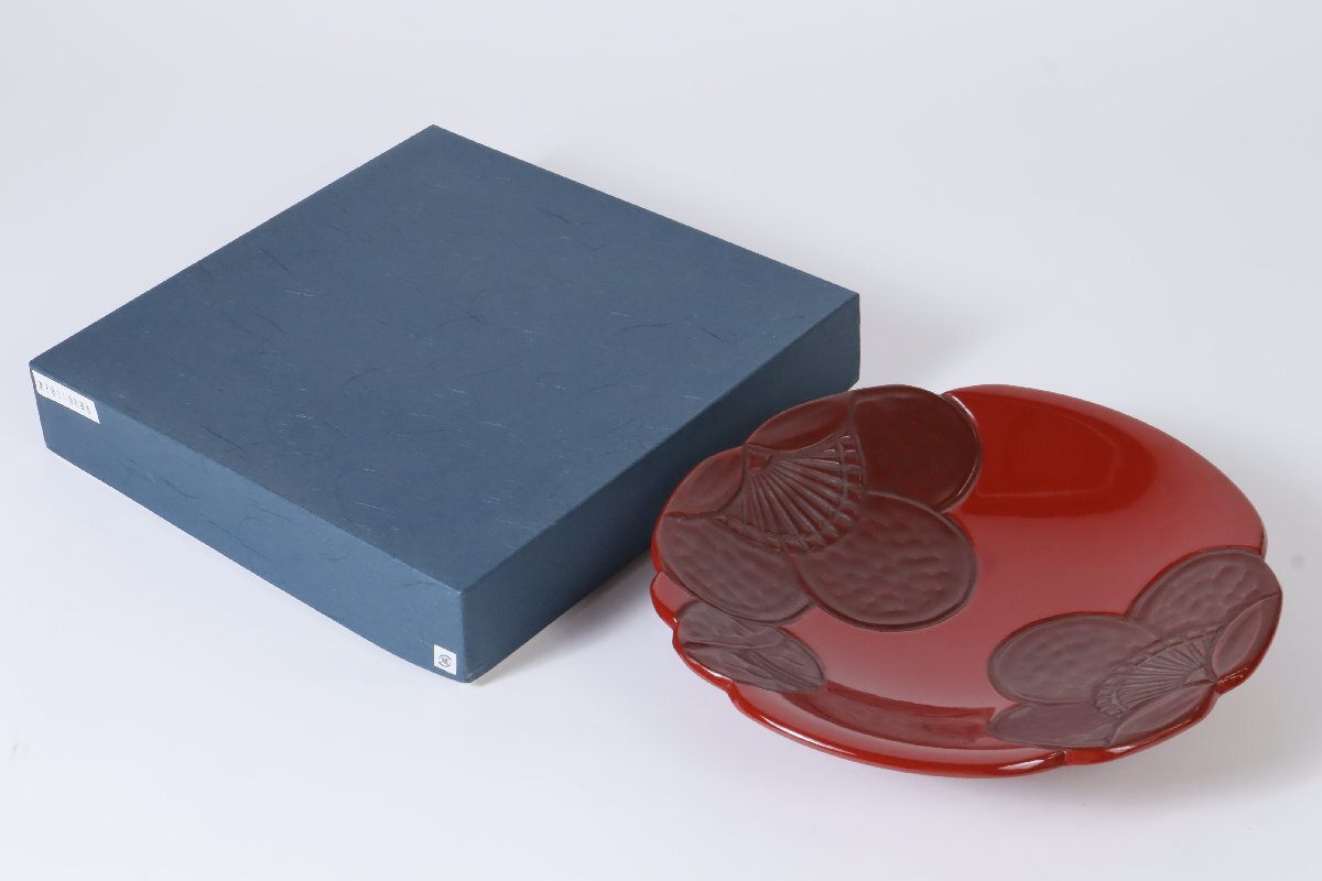 鎌倉彫 梅の図 菓子器 紙箱 / 漆器 漆芸 伝統工芸 菓子盆_画像6