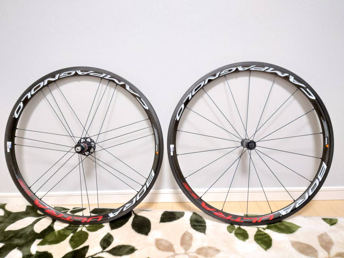 Campagnolo カンパニョーロ BORA ULTRA 35 シマノフリー 11s対応 クリンチャー ブライトラベル カーボンホイールセットの画像2