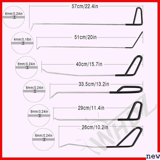 WHDZ デントツールセット 全キット 板金道具 作業 し出し工具 車 PDR セット ツール デントリペア 車 325の画像3