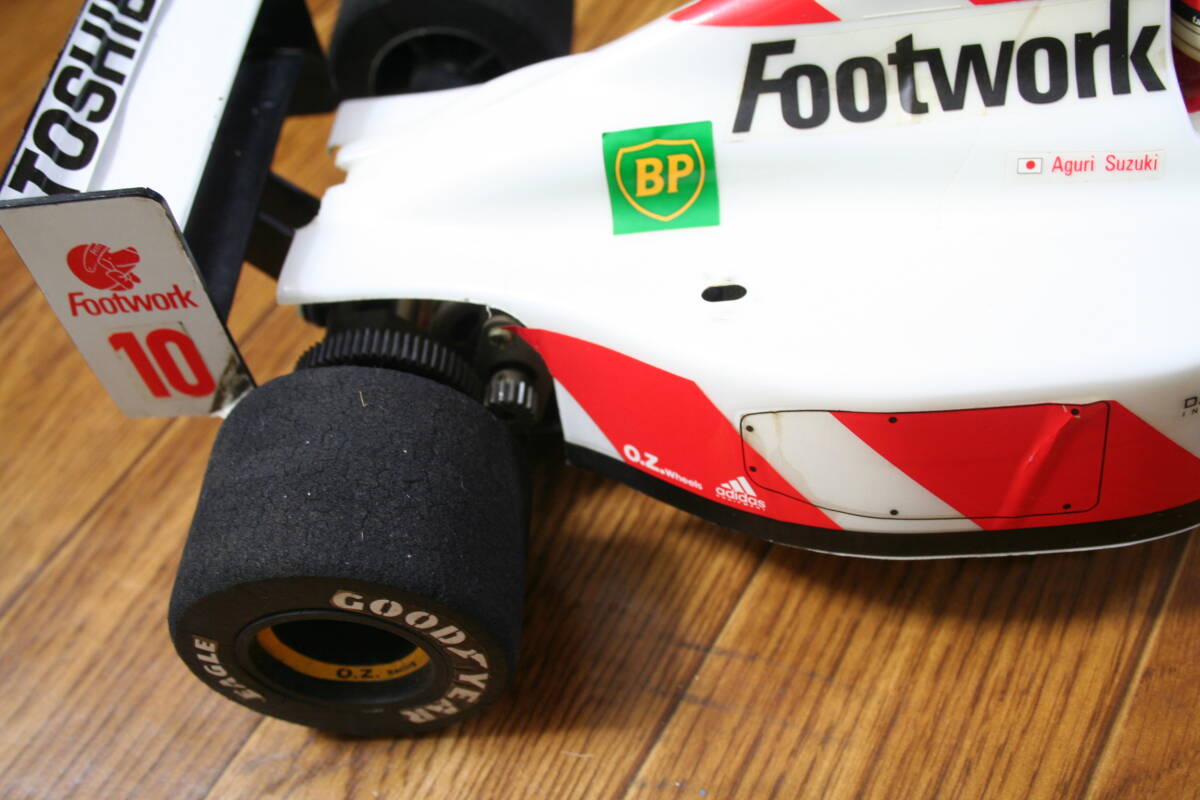 タミヤ 1/10 FOOTWORK フットワーク FA13 無限 ホンダ F102 シャーシとボディ　中古_画像5