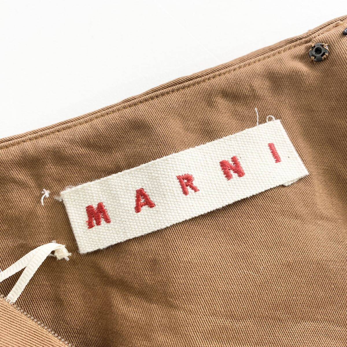 Cd15 MARNI マルニ ミディ丈スカート ラップスカート 36 XSサイズ相当 カジュアル ブラウン レディース 女性服の画像7