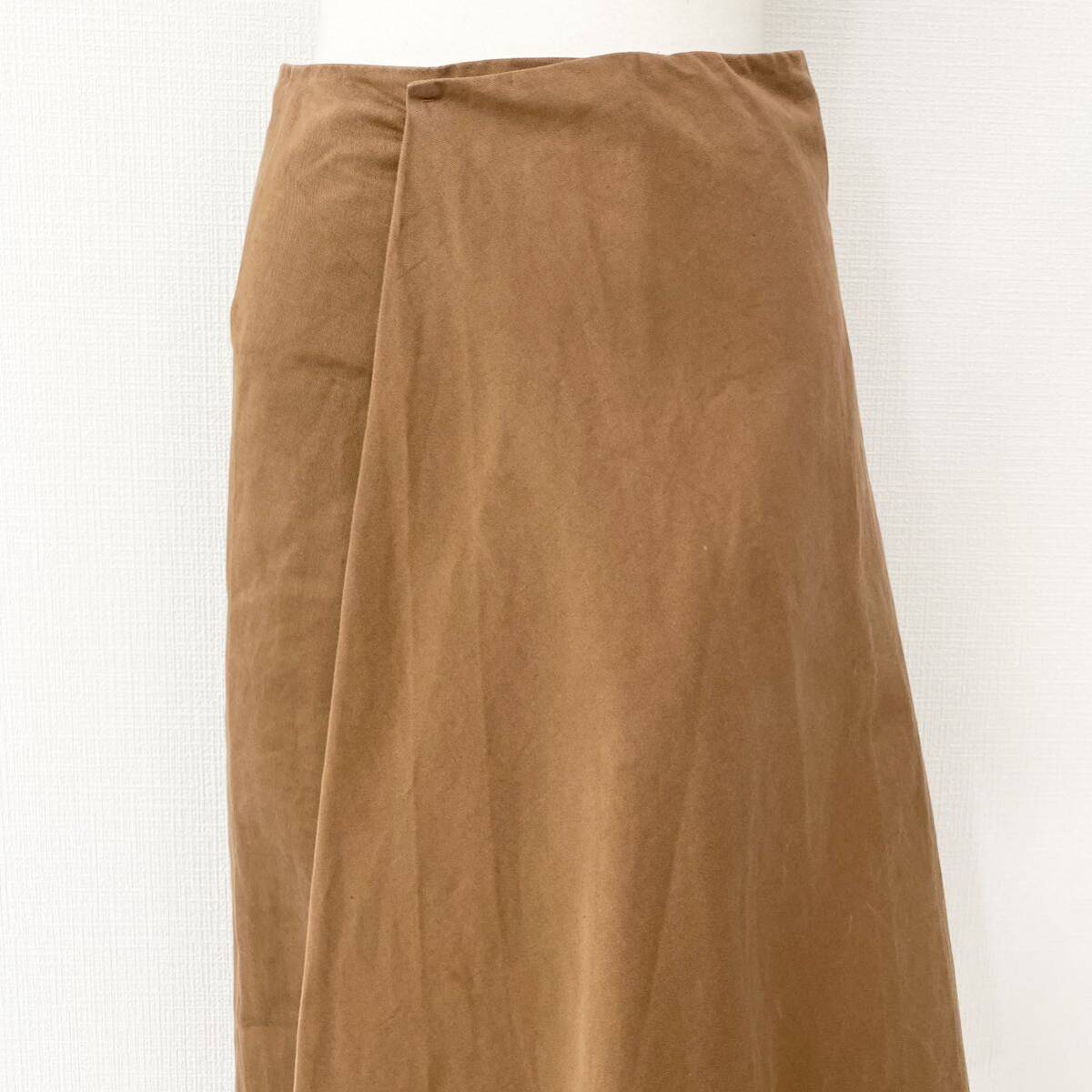 Cd15 MARNI マルニ ミディ丈スカート ラップスカート 36 XSサイズ相当 カジュアル ブラウン レディース 女性服の画像4
