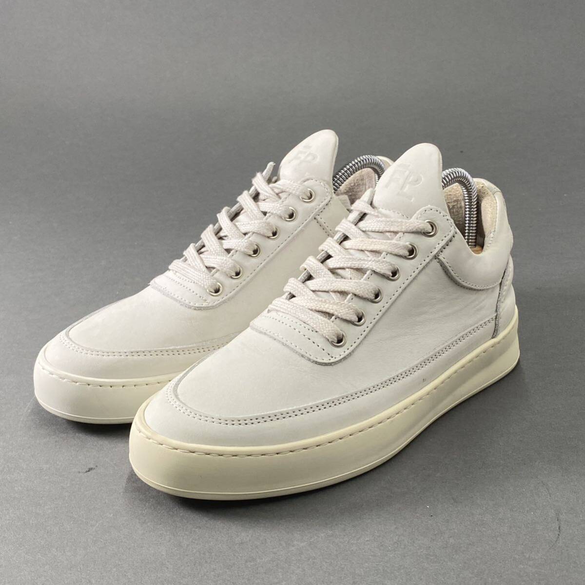 Fd18 FILLING PIECES フィリングピース ローカットスニーカー レザーシューズ ワンカラー ホワイト系 36/22cm相当 レディース 女性靴の画像1