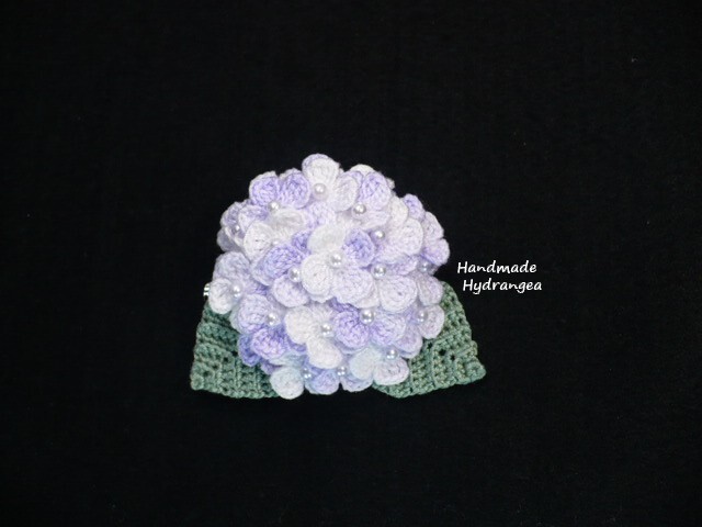 Handmade ◆ お花のコサージュ ◆ 紫陽花 ◆ 白～薄紫 ◆ 2way ◆ レース編みの画像1