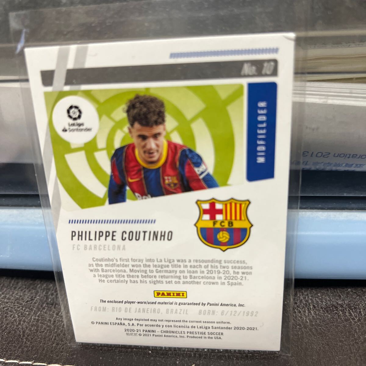 PANINI chronicle PHILIPPE COUTINHO ジャージカード_画像2