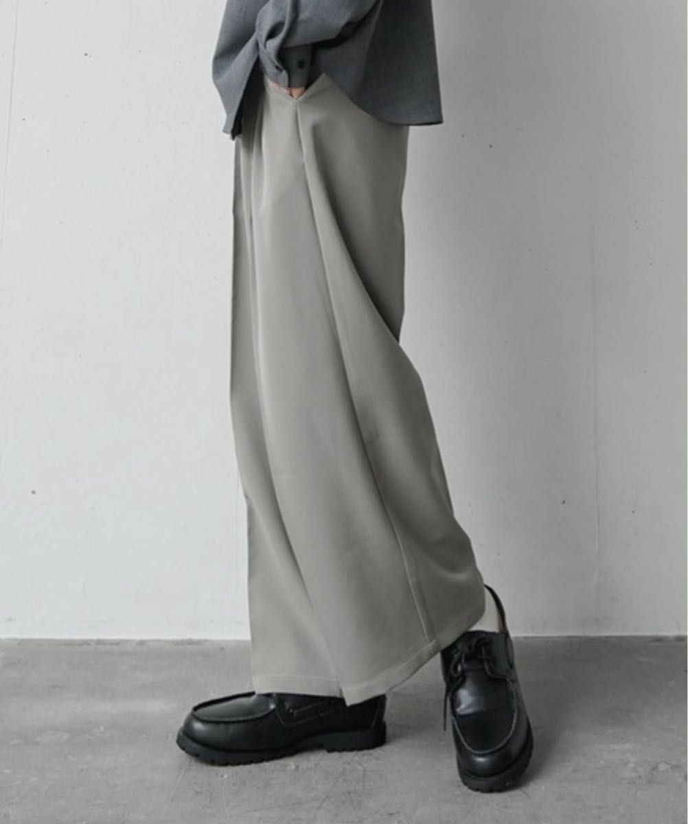 パンツ スラックス Tapered wide slacks/テーパードワイドスラックス