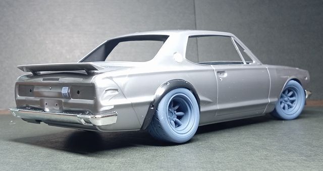 S57 ①KS-SP38専用15インチ8本スポークホイール ケイSTYLE! THEストリートシリーズ 1/24scale カーモデル用 1台分 3Dプリント レジン製の画像6