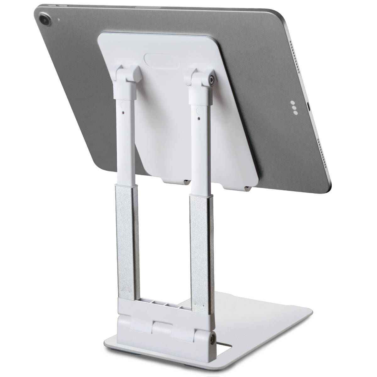 KYOSER タブレットスタンド iPadスタンド スマホスタンド テレワーク 折りたたみ 角度調整 立て 置き台 縦置き レジ iPad(ホワイト色)_画像1