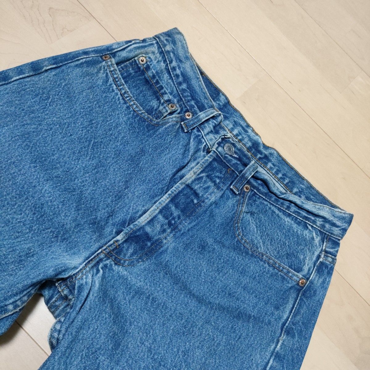 赤文字90s米国製501 リーバイスLEVI'Sスタプレ 希少レングス デニム ビンテージ usa製