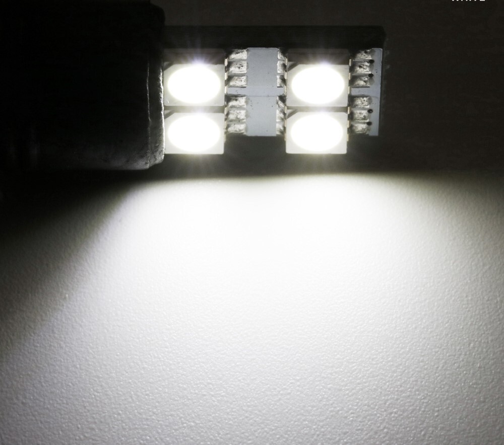 T10 4SMD 5050ウェッジバルブ 高輝度LEDバルブ ホワイト 2個セット_画像5