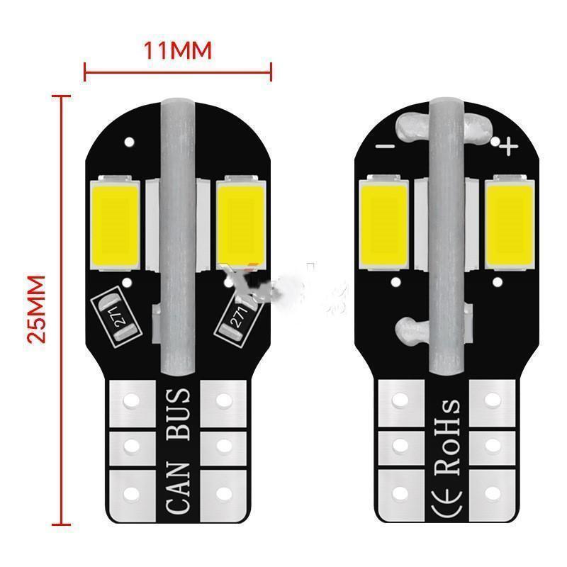 T10 T16 8SMD LEDバルブ 6000K 爆光ホワイトポジションナンバー灯 12V 左右セット 直視厳禁　４個セット_画像3