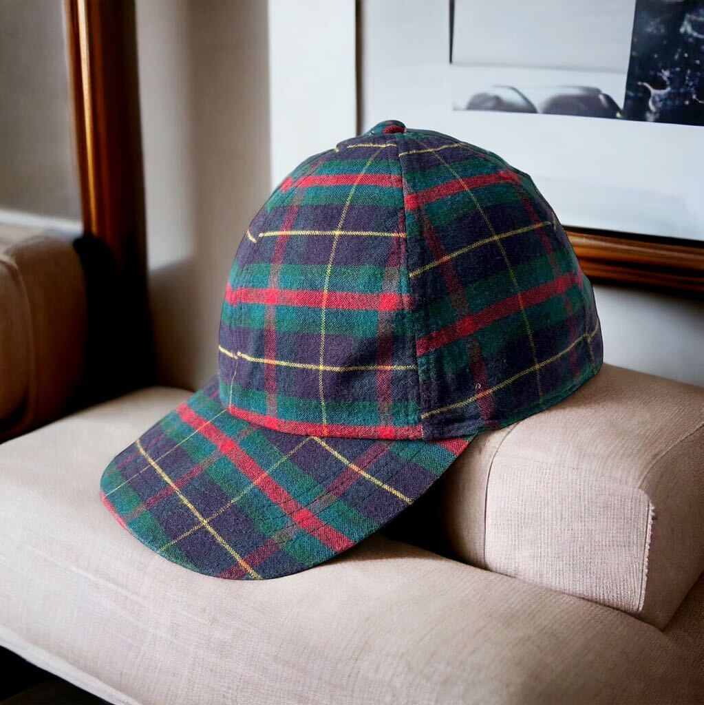アメリカ購入 90's VINTAGE GAP チェック柄 6パネル キャップ アメリカ購入 90's VINTAGE GAP チェック柄 6パネル キャップ