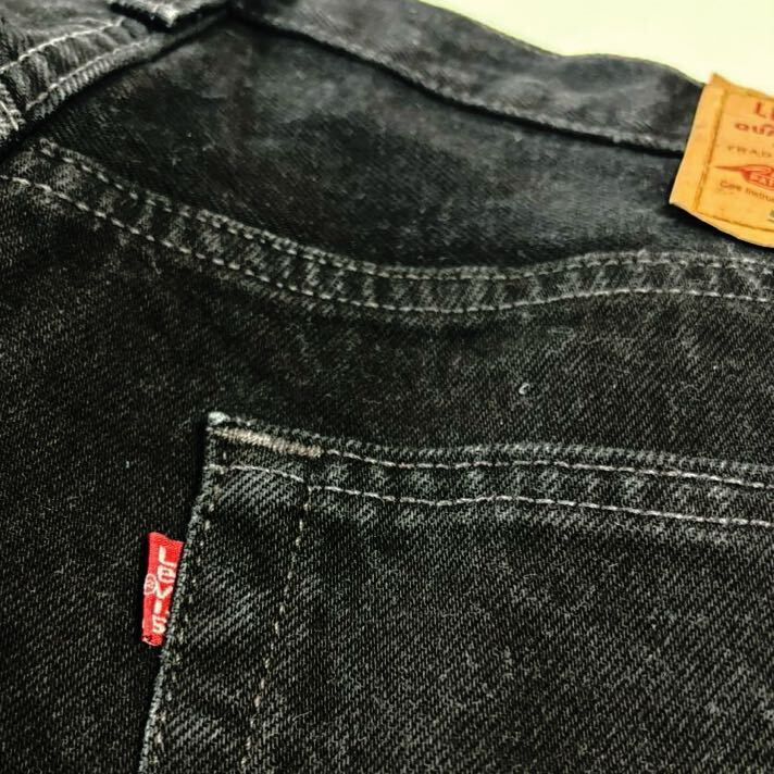 美品 90's USA製 VINTAGE Levi's 501 0660 BLACK ブラック 炭黒 99年製 リーバイス アメリカ製 輸入 古着 553刻印 デニムパンツ ジーンズ_画像7