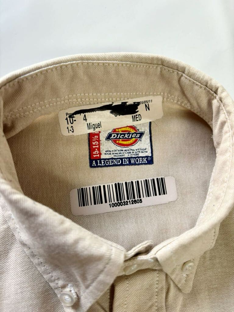 アメリカ購入 Dickies VINTAGE 半袖 ワークシャツ ボタンダウン 実物 ディッキーズ Y2K カスタム LUXURY 4×4 SUV 企業ワッペン 輸入 古着_画像7