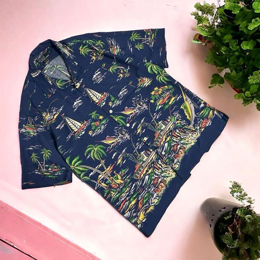 美品 極上柄 VINTAGE POLO Ralph Lauren オープンカラー 美品 極上柄 VINTAGE POLO Ralph Lauren オープンカラー
