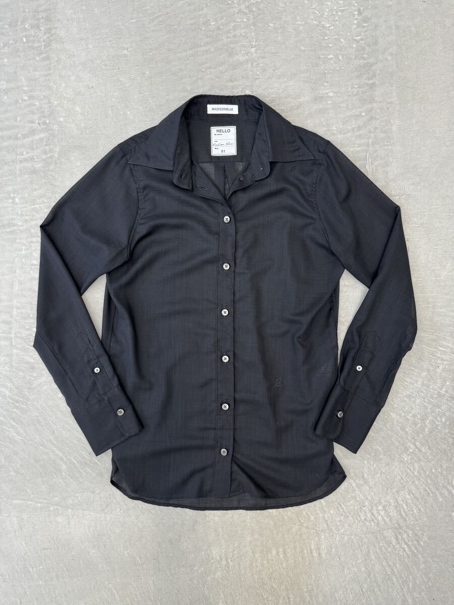 マディソンブルー ウール シャツ ブラック 01(S) MADISONBLUE 長袖シャツ ブラウスの画像1