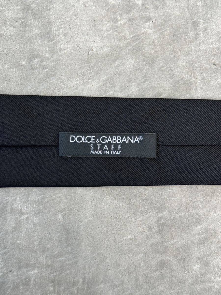  Dolce & Gabbana silk tsu il necktie black staff Dolce&Gabbana Thai plain solid 