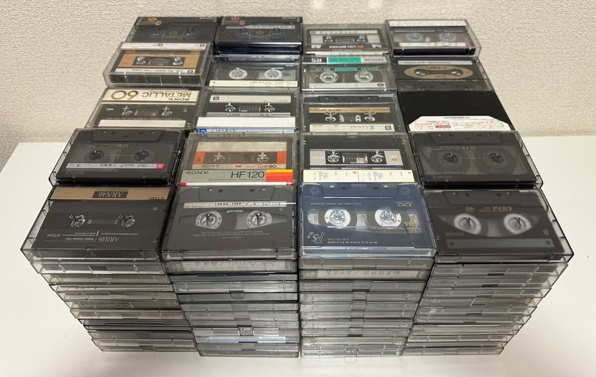 ① カセットテープ 約254個 ノーマルポジション ハイポジション メタル まとめ 大量 ハイポジ TDK SONY maxell 録音済みの画像1