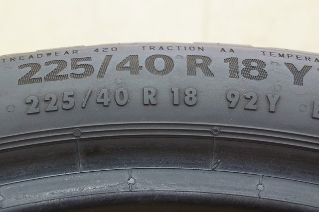 【中古】225/40R18 コンチネンタル エココンタクト6 SSR 20年 2本 スペア 応急_画像8