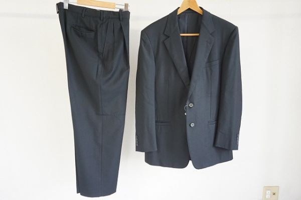 [ prompt decision ]GIANNI VERSACE Gianni Versace men's single suit S2B black size :50[843639]