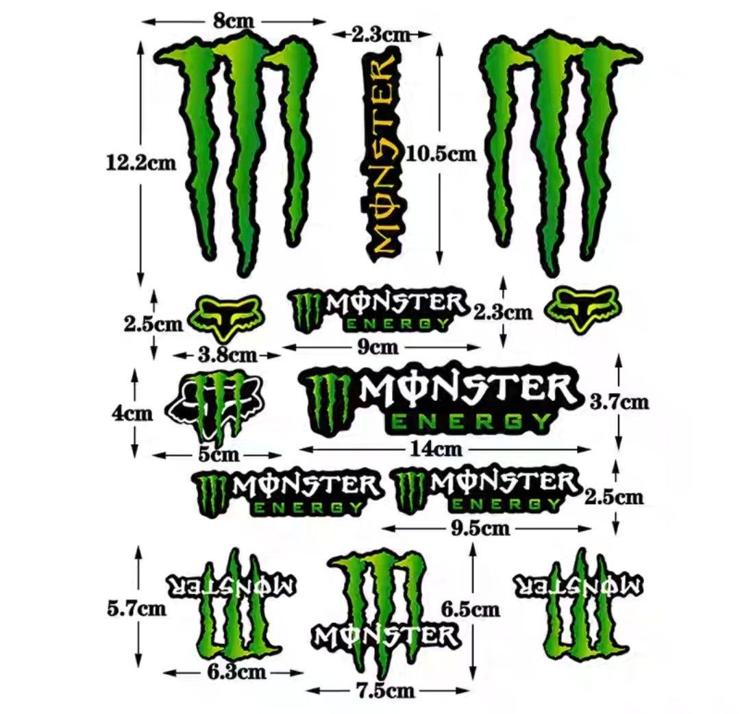 防水モンスターエナジーバイクステッカーヘルメットMONSTER ENERGY MONSTER ENERGY デカール