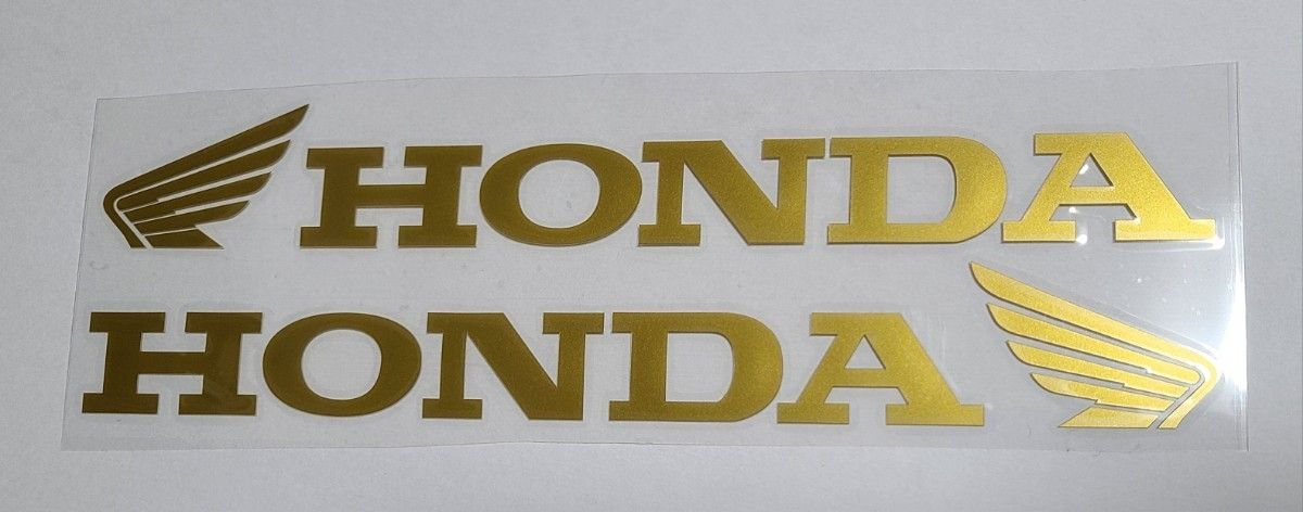 Hondaホンダ金色 防水リフレクター エンブレムステッカー左右計2枚ウィングマーク本田翼 オートバイク原付カスタム