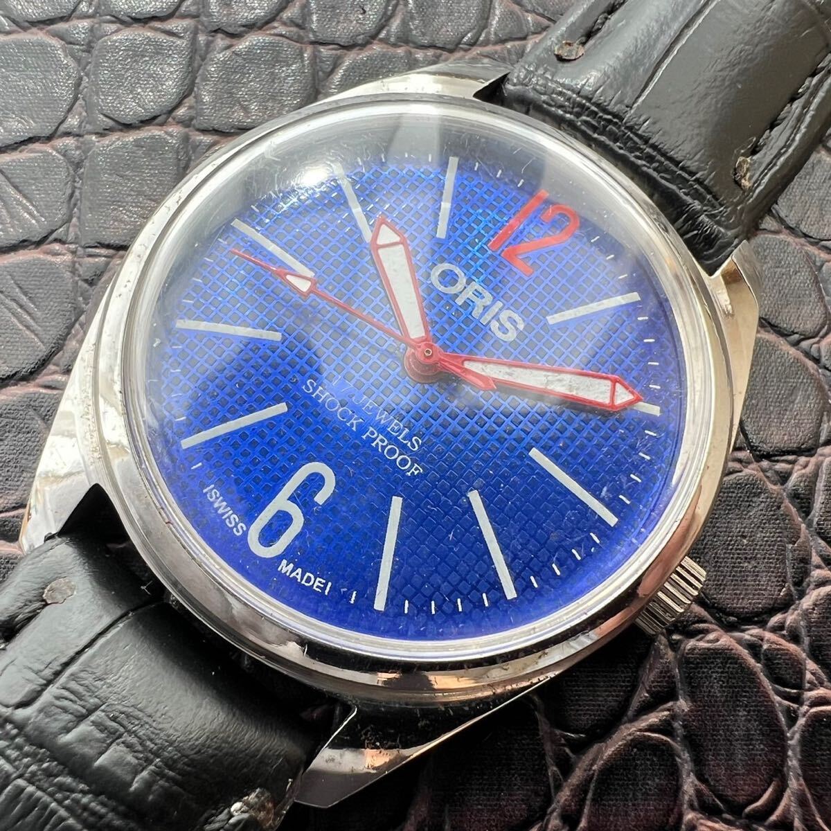 【美品・調整済】オリス ORIS ビンテージ 機械式 手巻き ウォッチ 腕時計 メンズ 中古 アンティーク 動作良好 ディズニー ミッキー NO.730の画像1