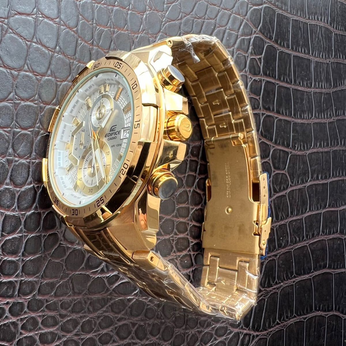 【未使用品】CASIO カシオ EDIFICE エディフィス 腕時計 クロノグラフ 正規品 ビジネス メンズ 10気圧防水 ダイバーズ ウォッチ NO.763の画像3