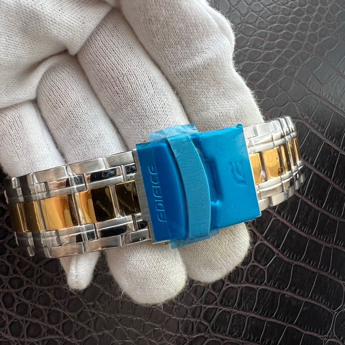 [ unused goods ]CASIO Casio EDIFICE Edifice wristwatch chronograph regular goods business men's 10 atmospheric pressure waterproof Divers watch NO.769