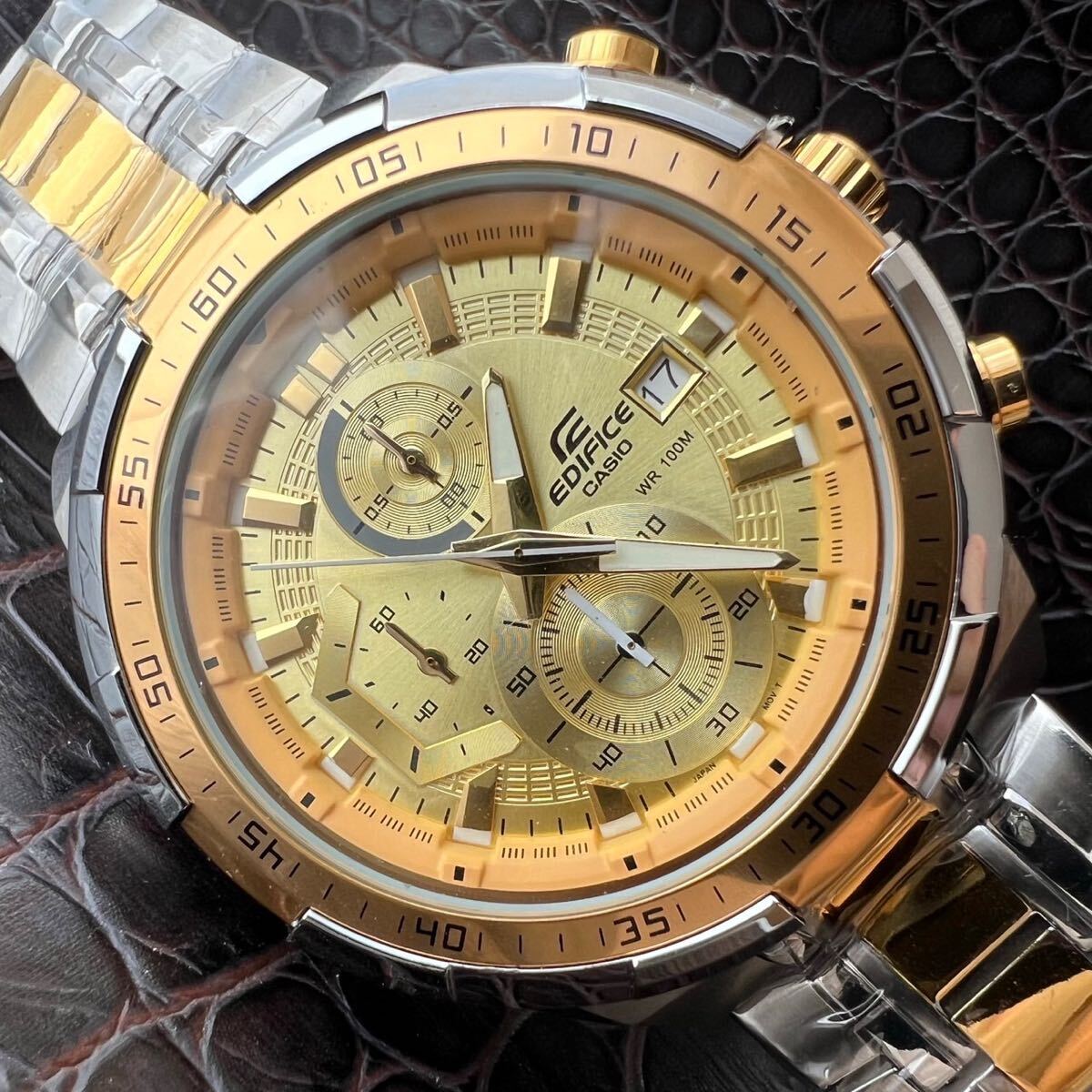 [ unused goods ]CASIO Casio EDIFICE Edifice wristwatch chronograph regular goods business men's 10 atmospheric pressure waterproof Divers watch NO.769