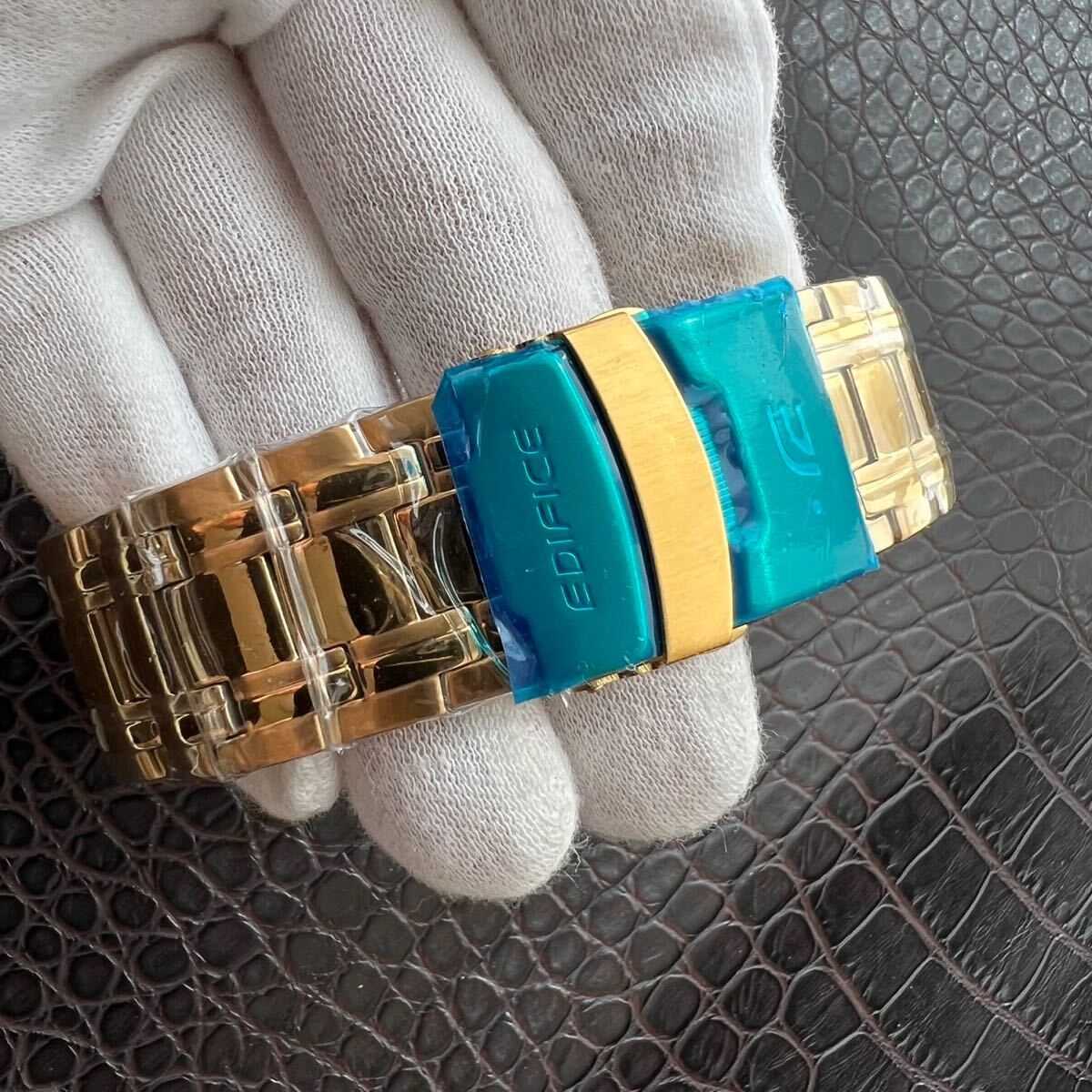 [ unused goods ]CASIO Casio EDIFICE Edifice wristwatch chronograph regular goods business men's 10 atmospheric pressure waterproof Divers watch NO.772