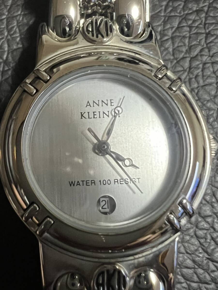 ANNE KLEIN Ⅱ アンクラインWATER 100 RESIST レディース腕時計 電池切れ_画像1