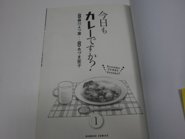 ★あづま笙子★「今日もカレーですか？」（1巻）＜帯付き・初版本＞原作：藤川よつ葉_画像4