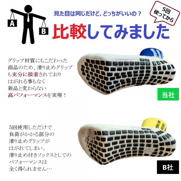 【即日出荷】 スポーツソックス 滑り止め 靴下 サッカー 子供 ジュニア 20-24cm 赤 レッド テニス 足育やケガ防止にも最適！ すべらないの画像2