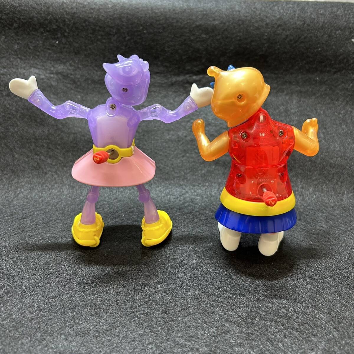 ★☆ぜんまい仕組み おもちゃ ツイスターズ 2点おまとめ 紫 オレンジカラー  #4086☆★の画像2
