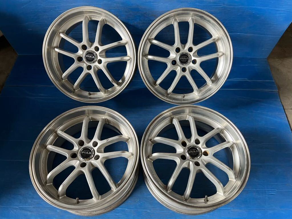 PIAA ピア ROZZA 18インチホイール 社外 4本 PCD114.3 5穴 7.5J＋48 ハブ径約72mm 深リム群馬県 店頭渡し可能の画像1