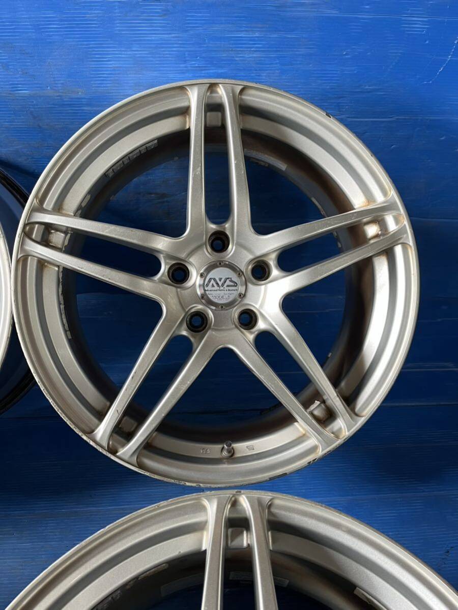 YOKOHAMA AVS MODEL5 AVS モデル5 18×8J+38 PCD114.3-5穴 4本 中古アルミホイール 群馬県 店頭渡し可能の画像4