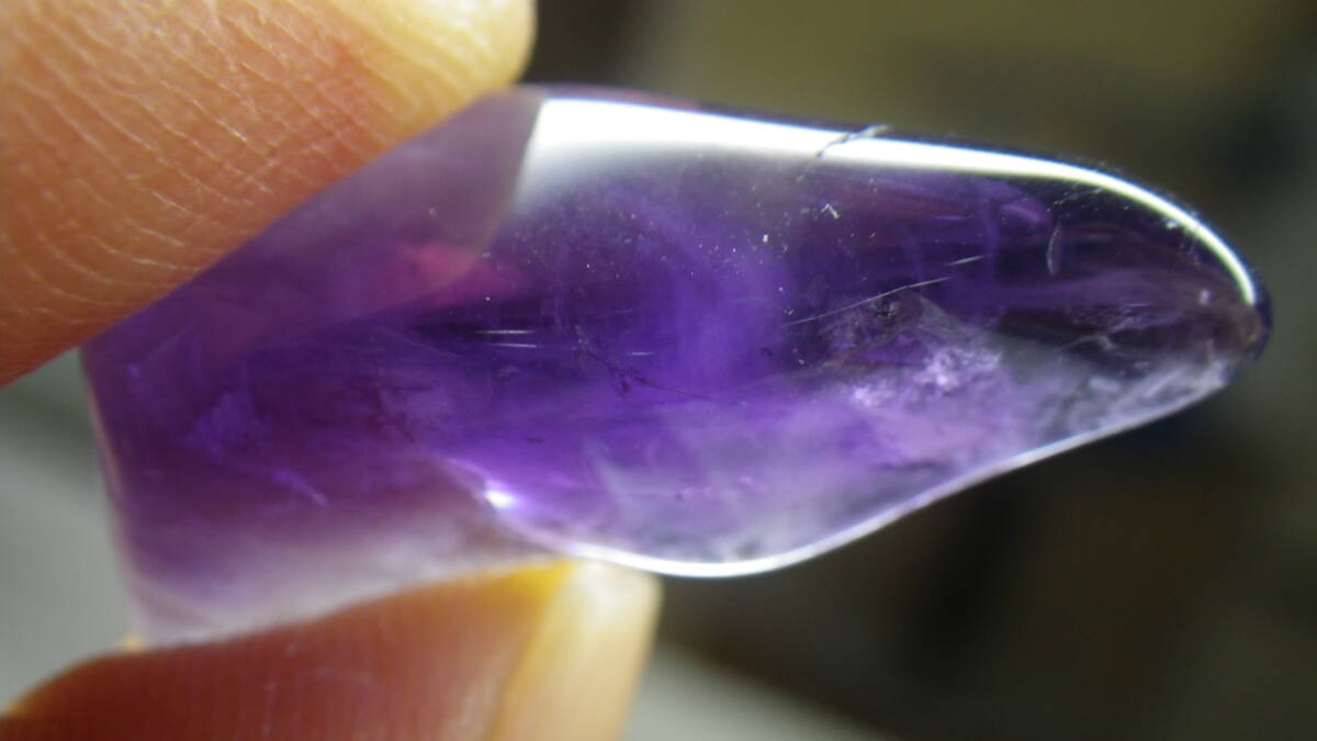 ナミビア産のアメシスト磨き石です。 残５セット ２個セット 深い紫色の画像2