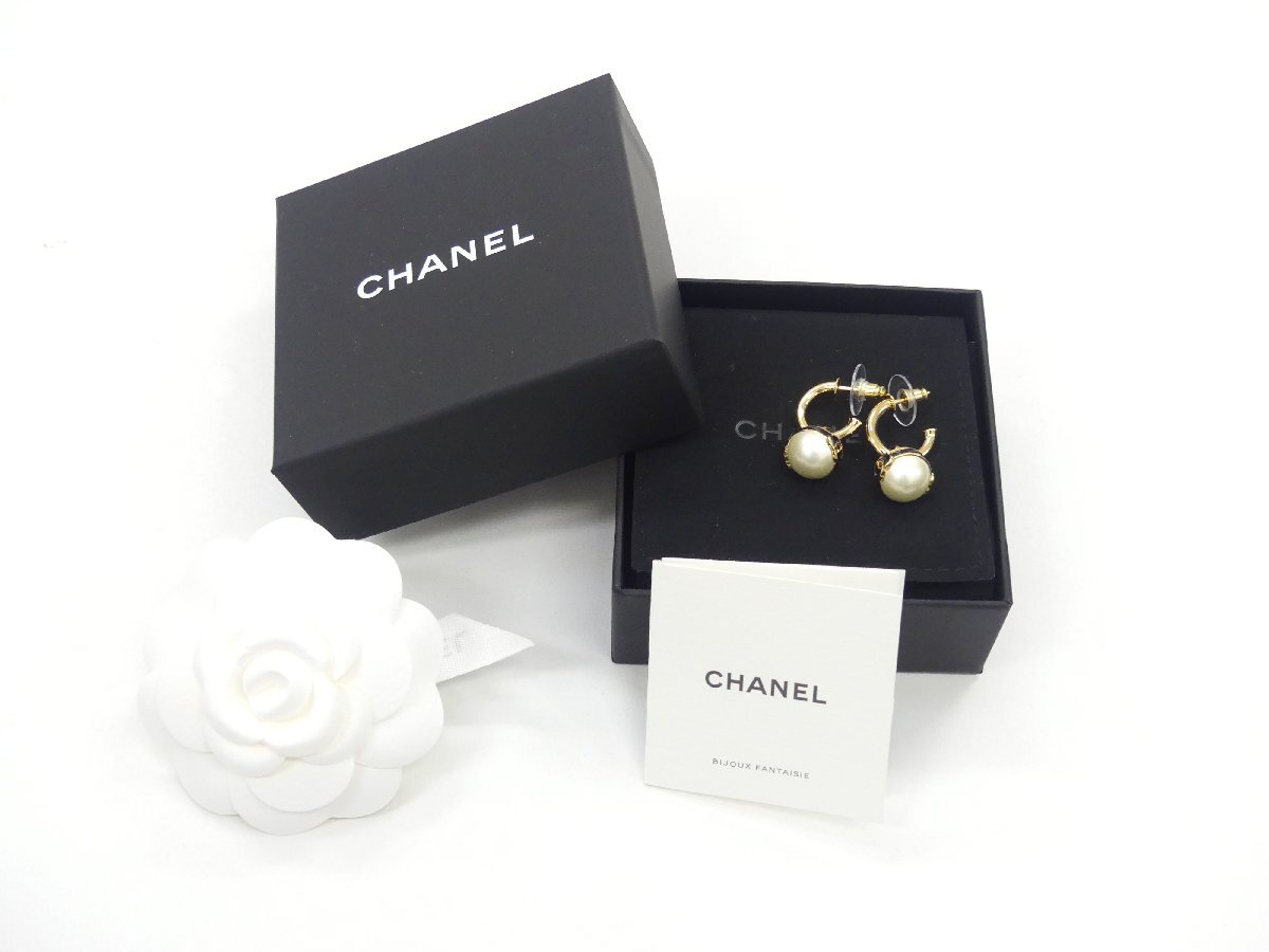 Sランク 新作 CHANEL ピアス ゴールド ココマーク パール 24SS ABD268_画像4