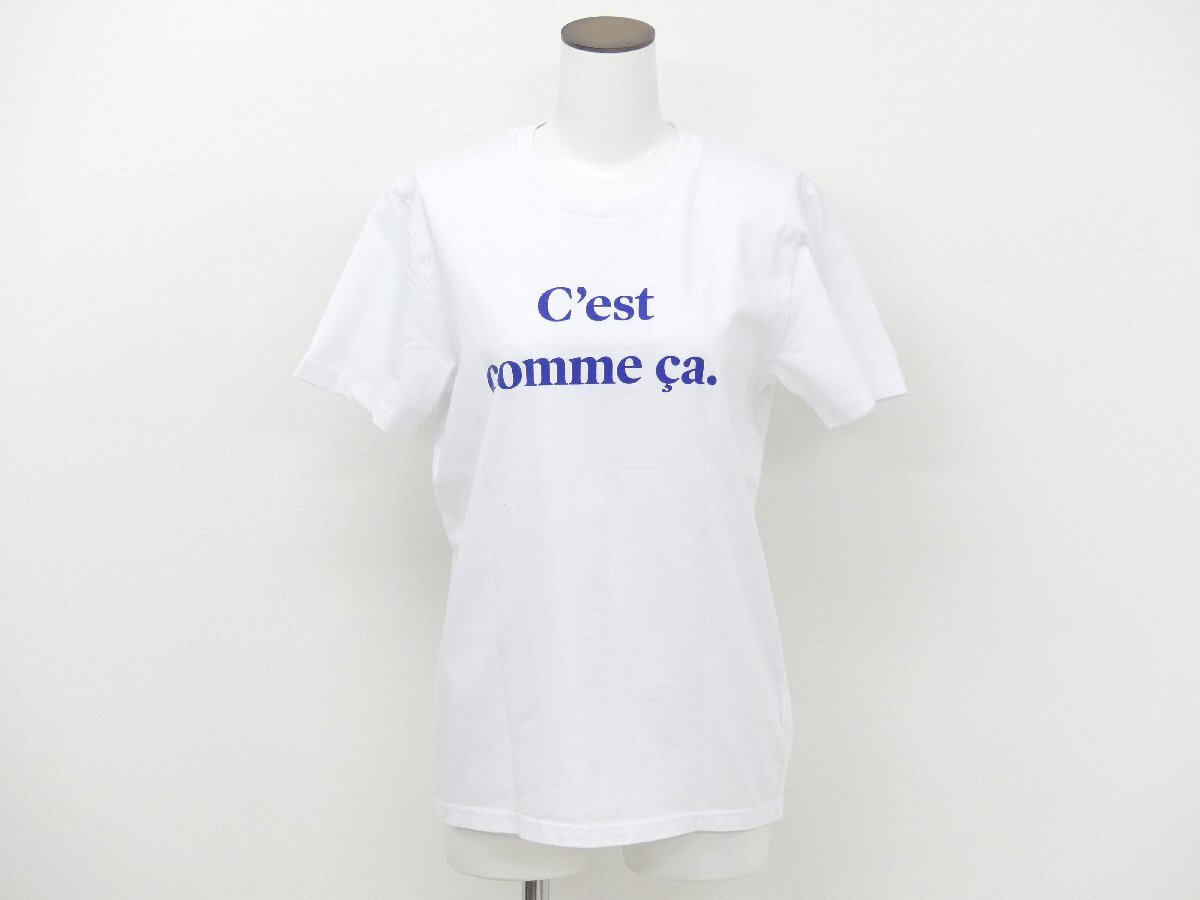 Les Petits Basics C'est comme ca プリントTシャツ EU:S ホワイト Drawer購入 ネコポスOKの画像3