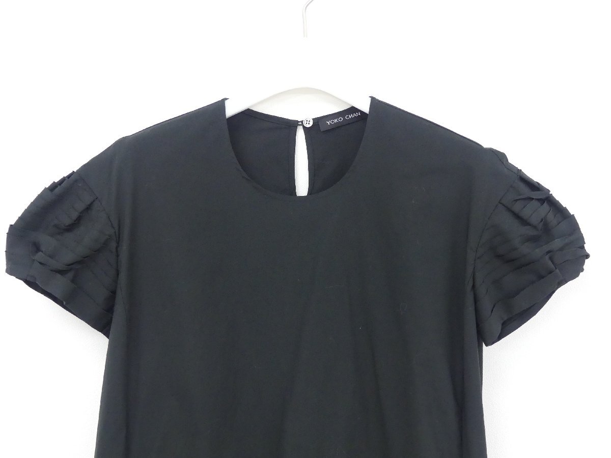 YOKO CHAN ヨーコチャン ドレス 38 ブラック コットンBLEND '18年商品 YCD-118-369の画像2